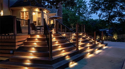 custom exterior residential lighting by High Quality Electric