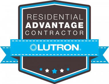 High Quality Electric NJ - Badge denoting Lutron Residential Advantage Contractor status.